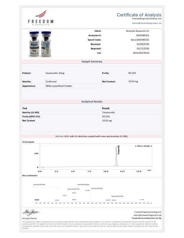 Tesamorelin 10mg (Research Use Only) - Image 2
